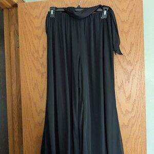 Alex Evenings Black Dress Pants Women’s 1X-Wide Leg -Chiffon